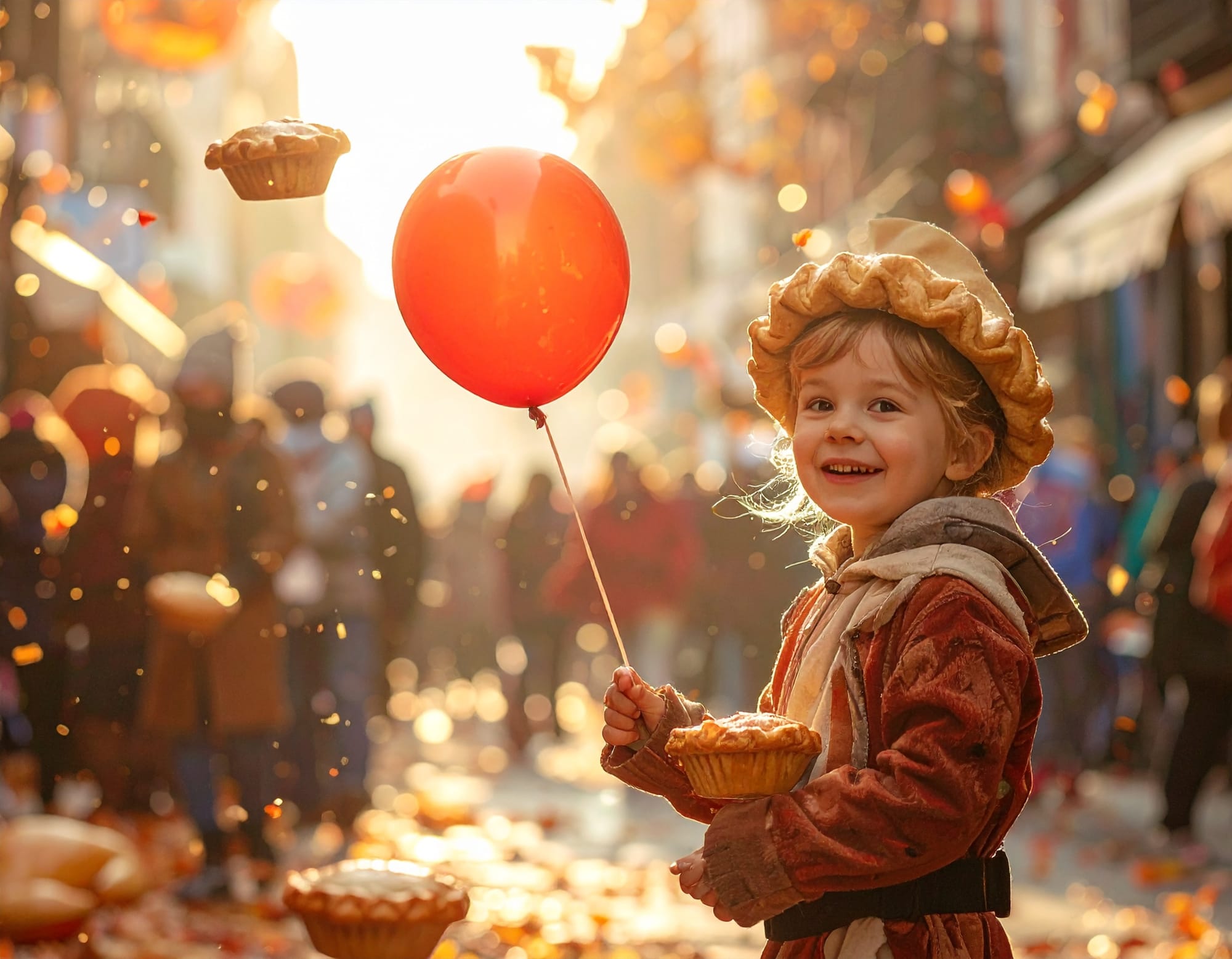 A child at the Ely pie parade