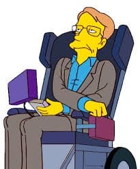 Time-travelling Stephen Hawking from the Simpsons